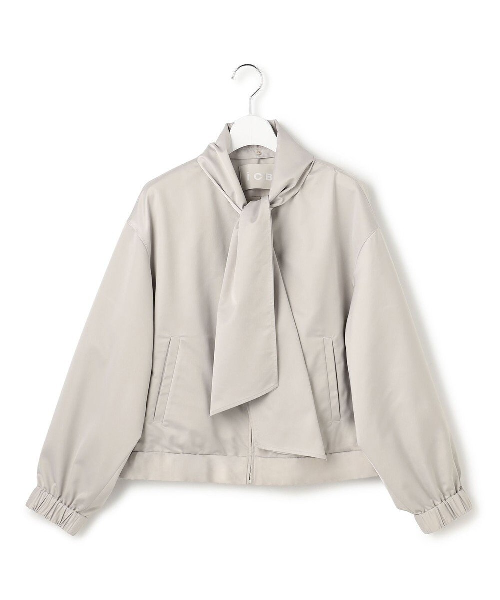 ICB 【先行予約・2WAY】 ダルグロッシーサテン ボウタイ付きブルゾン 