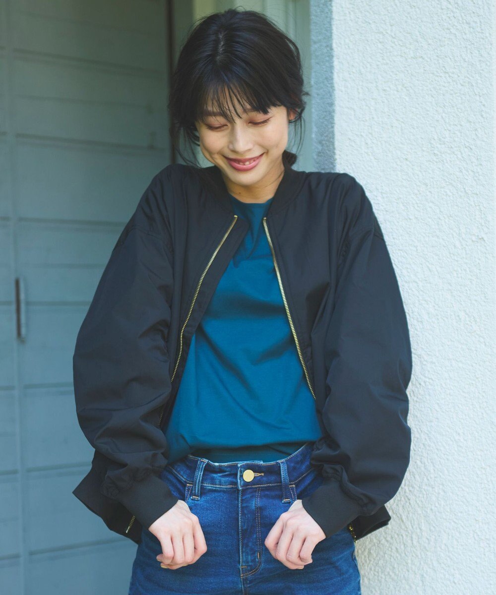 ANY 【洗濯機可能/撥水】MA-1 ギャザーブルゾン 