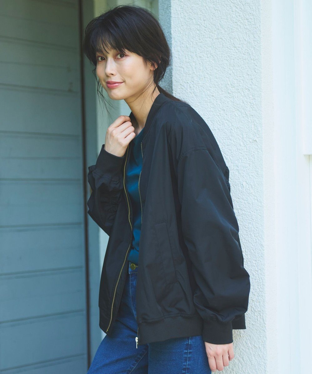 ANY 【洗濯機可能/撥水】MA-1 ギャザーブルゾン 