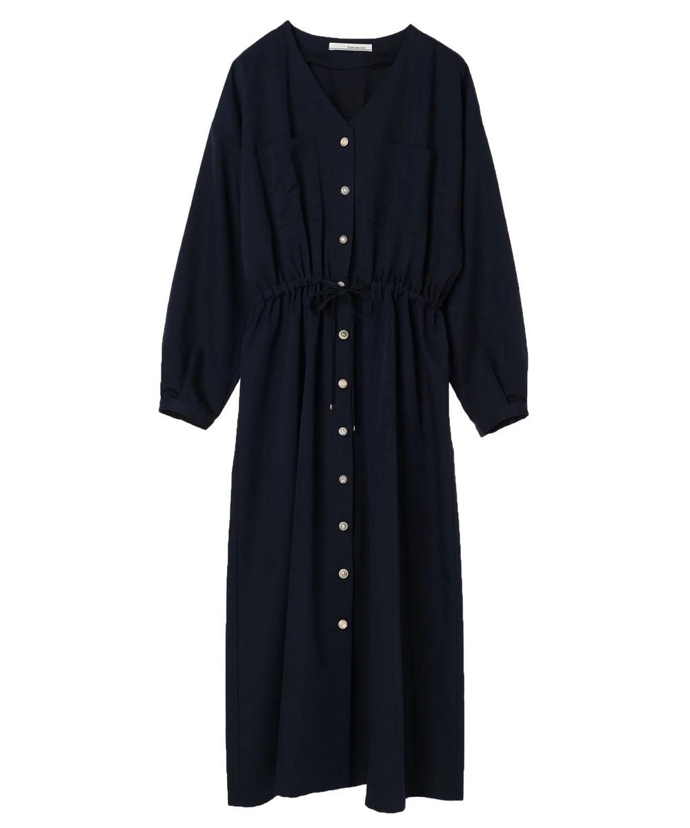 Green Parks ・ＥＬＥＮＣＡＲＥ　ＤＵＥ　Ｖネックイロイロ釦ワンピース 