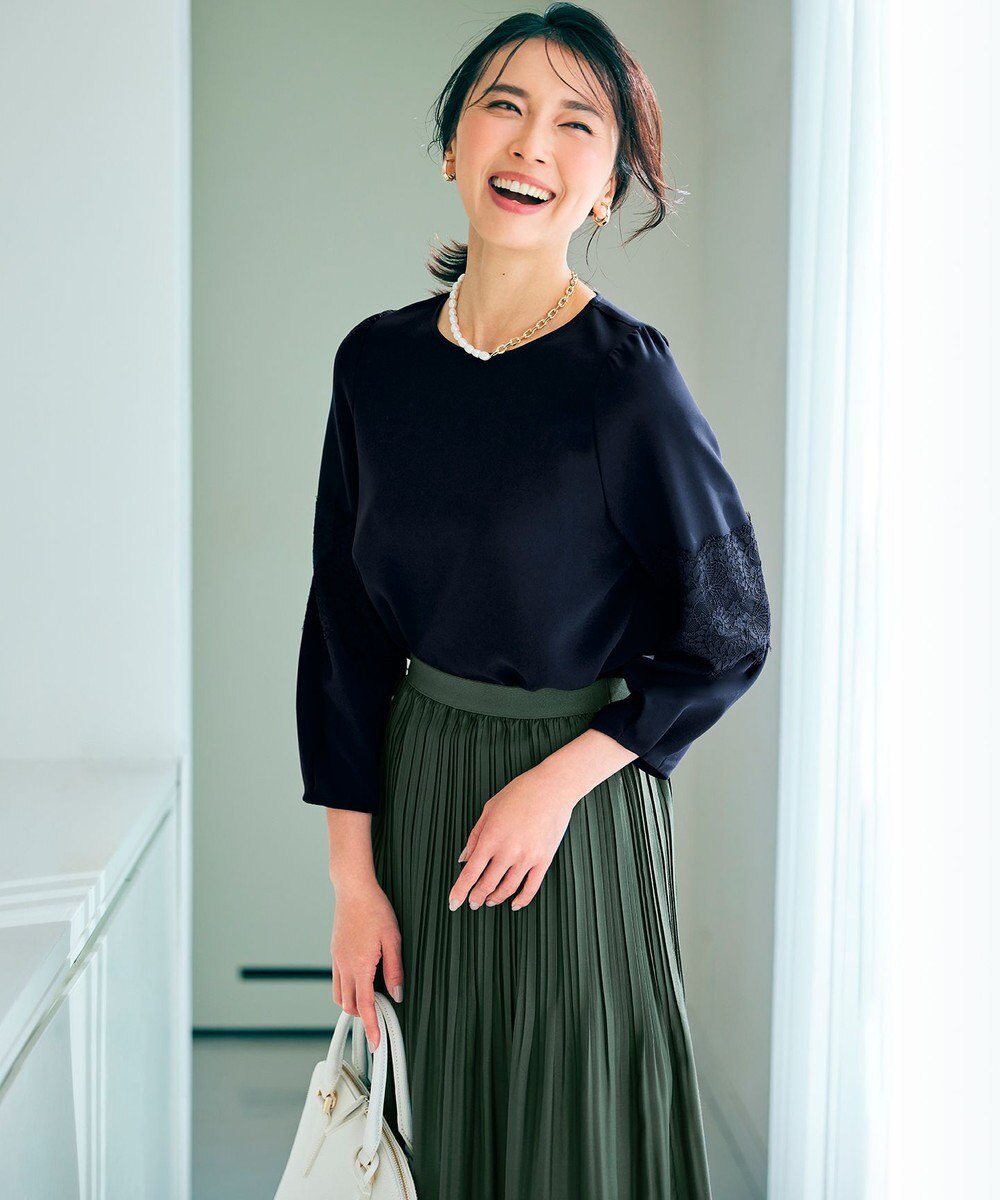 23区 【洗える】ランダムプリーツ スカート 