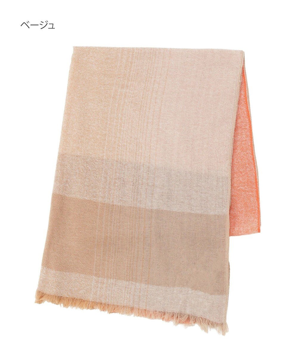 MOONBAT FURLA(フルラ）カシミヤ100％ オンブレー チェック ストール 手洗いOK 