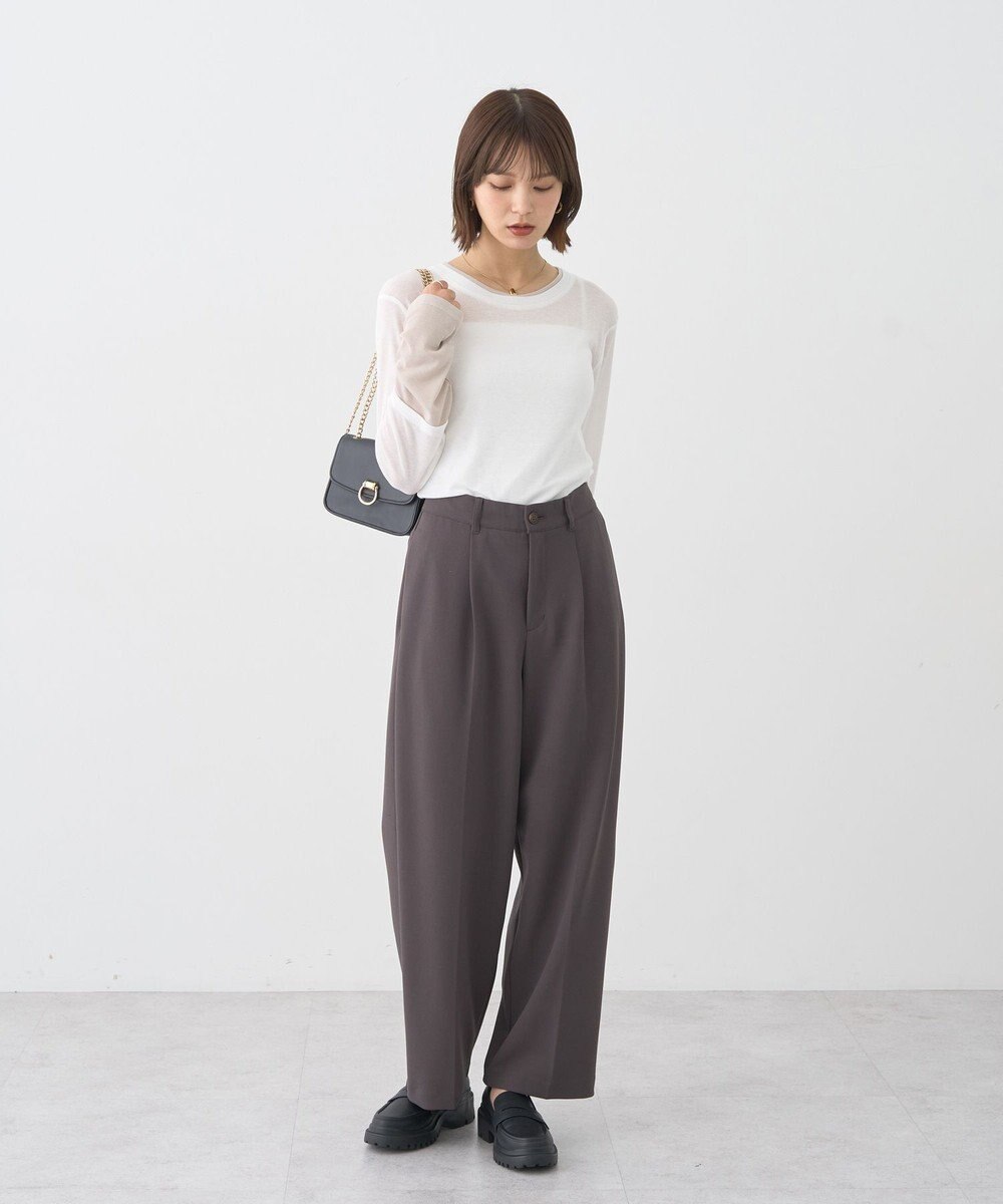 earth music&ecology レイヤードシアープルオーバー 