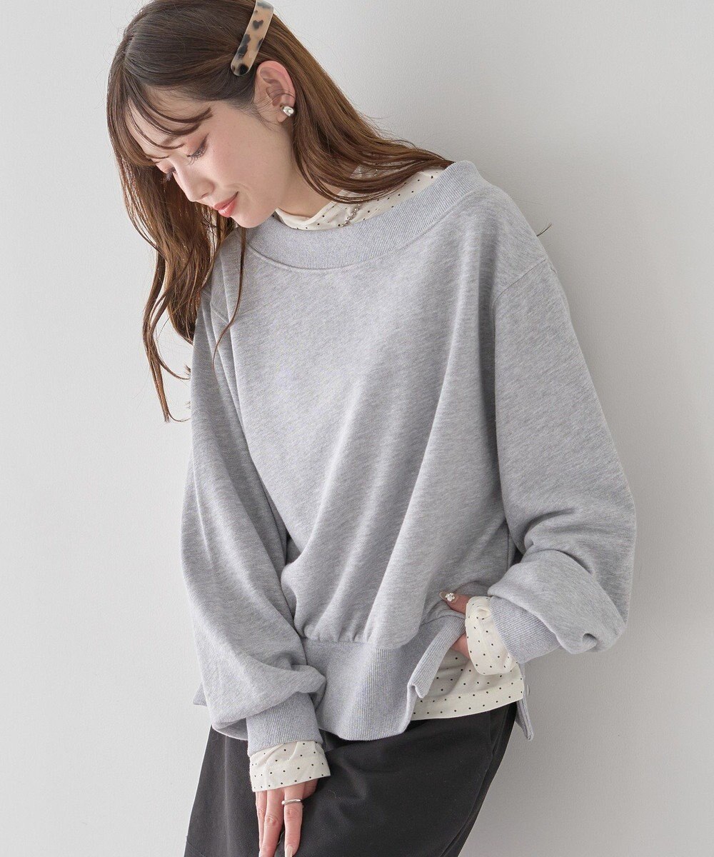 earth music&ecology 裾スリット裏毛プルオーバー 