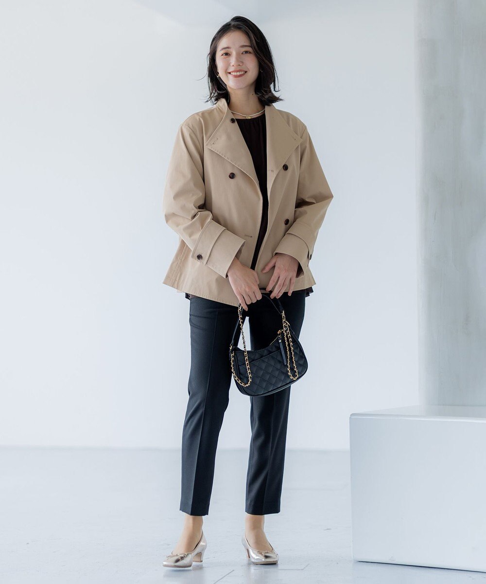 組曲 ショートライトトレンチ ジャケット 