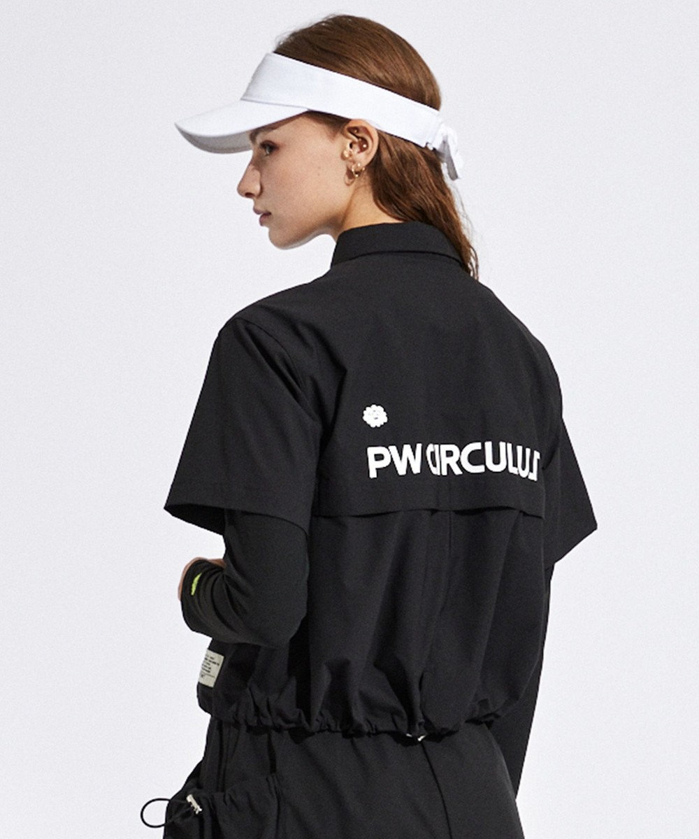 PW CIRCULUS 【WOMEN】ギャザリング シャツ ブラック系