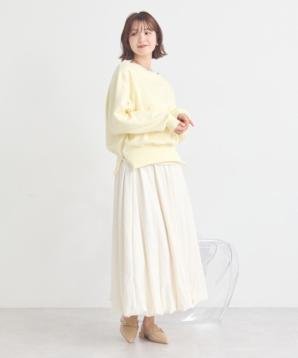 earth music&ecology 裾スリット裏毛プルオーバー 