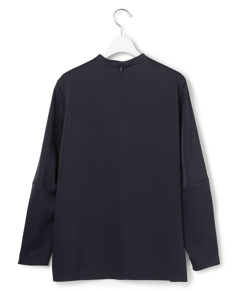 ICB L アセテートダブルサテン ランタンスリーブブラウス 