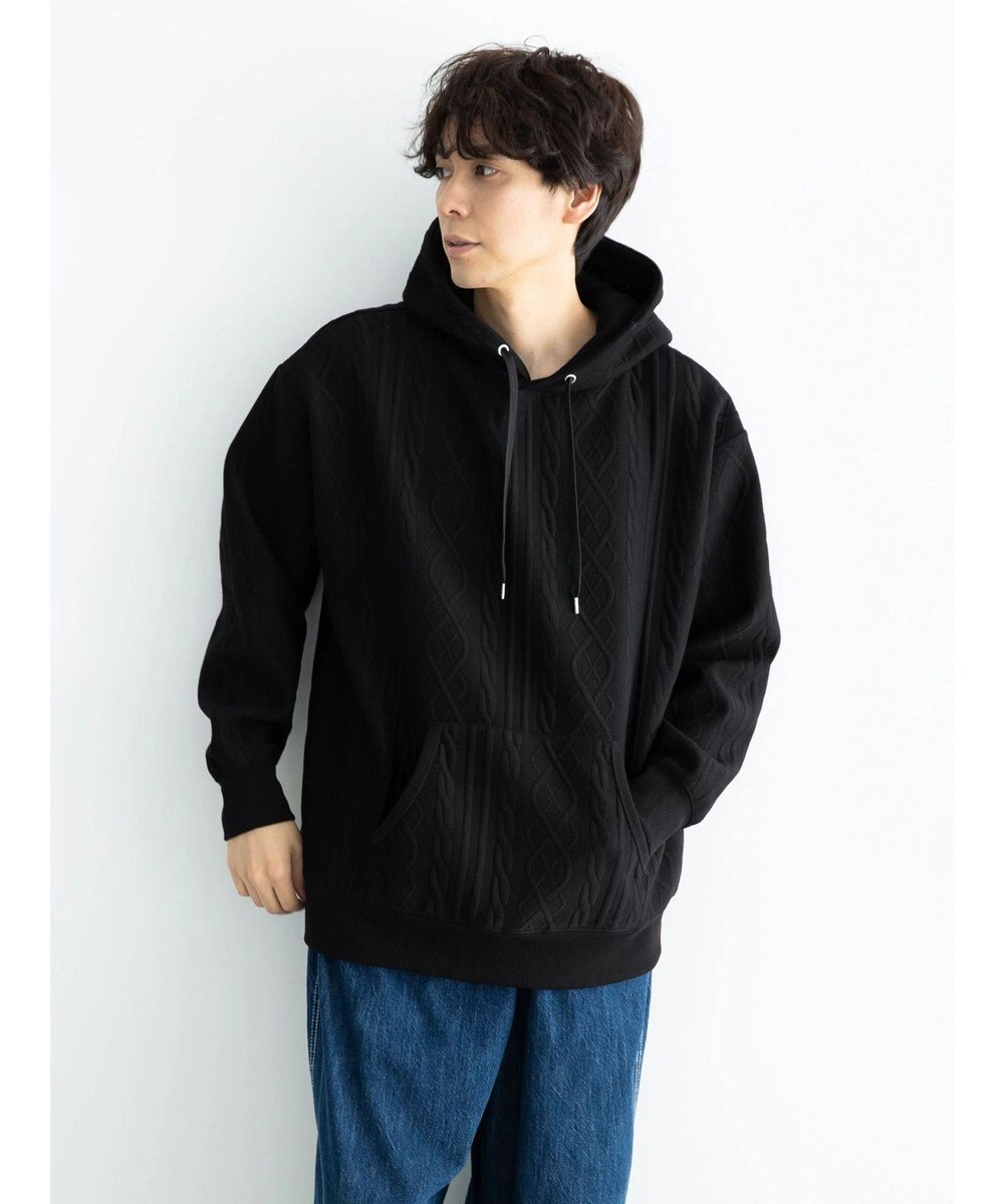 CRAFT STANDARD BOUTIQUE ケーブル柄カットパーカー1 