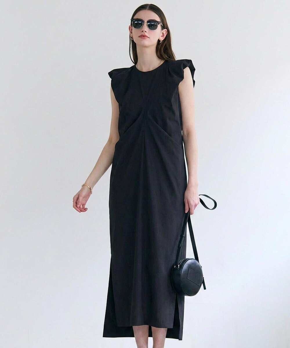 BEIGE， MALLOW / コットンタック バルーンスリーブドレス 