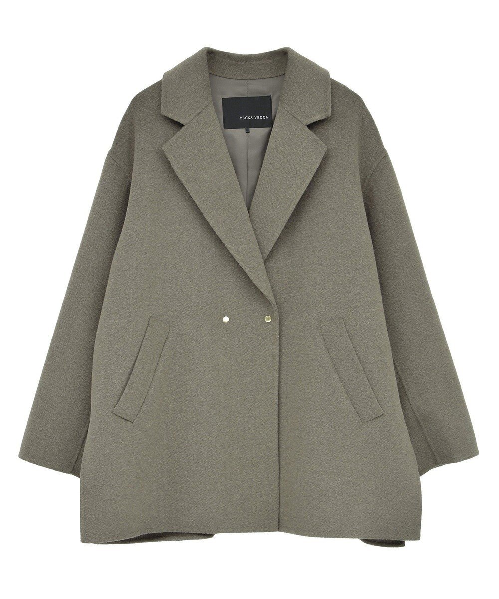 YECCA VECCA ウールMIXリバーミドル丈コート 