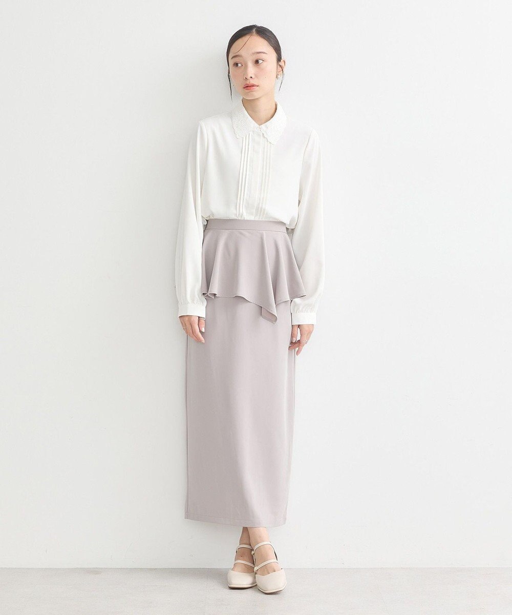 earth music&ecology 刺繍襟ブラウス 