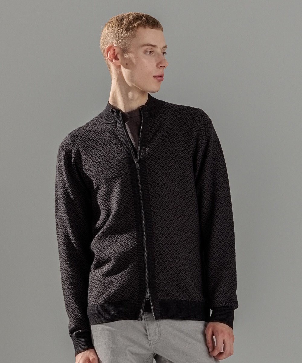 JOSEPH HOMME 【イージーケア】 ヴィスコースリンクス　ジップアップカーディガン 