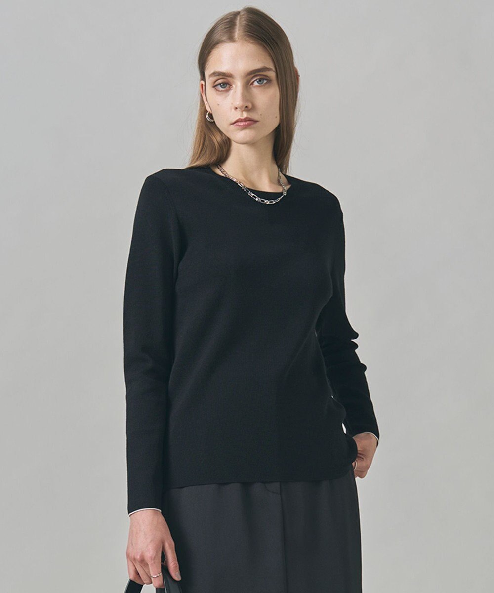 ICB 【洗える】 エクストラファインメリノ クルーネックプルオーバー 