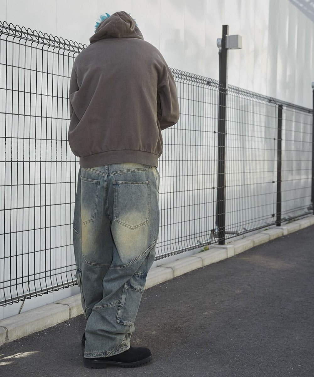 WEGO スウィッチングデニムカーゴパンツ 