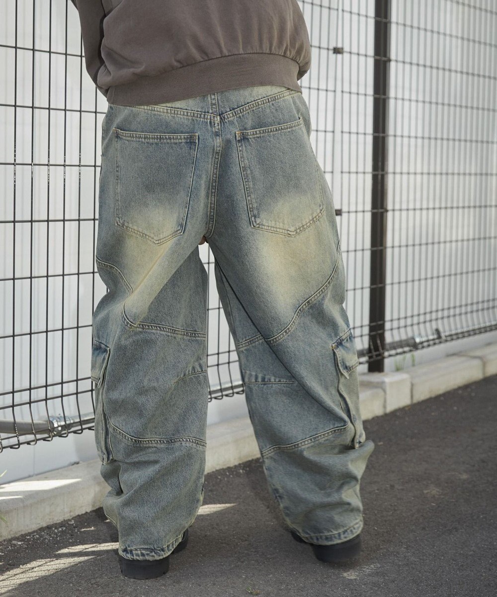 WEGO スウィッチングデニムカーゴパンツ 