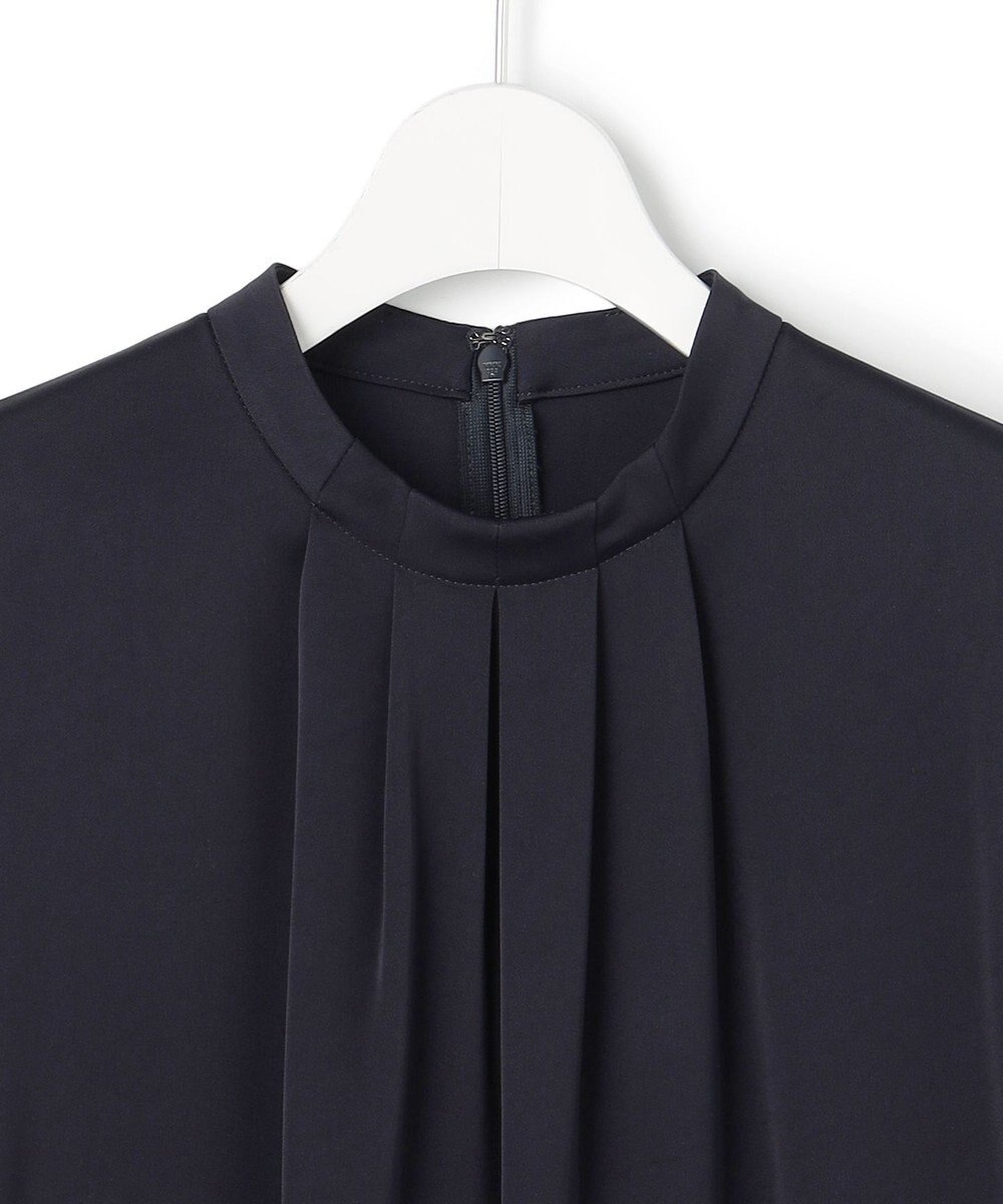 ICB L アセテートダブルサテン ランタンスリーブブラウス 