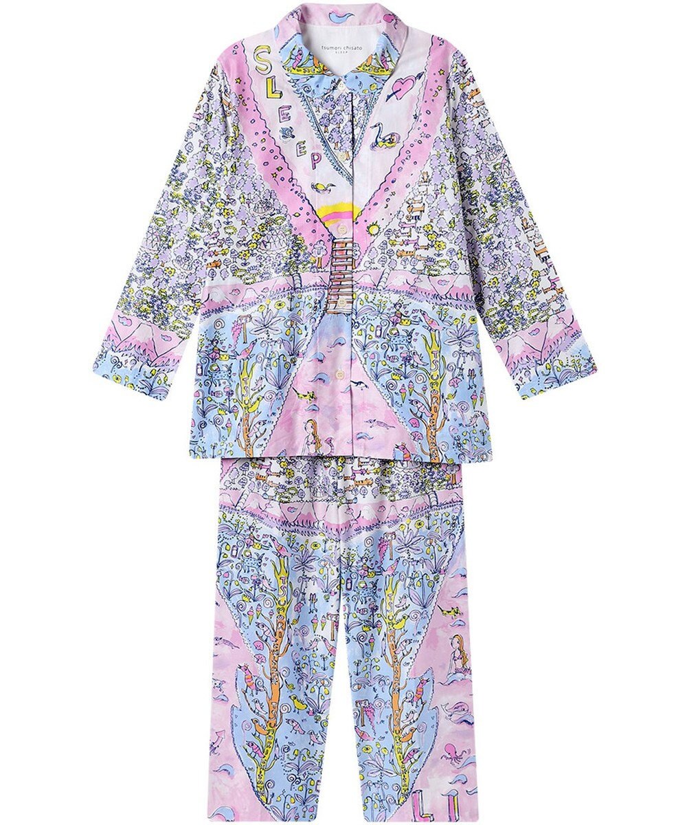 tsumori chisato SLEEP ツモリチサト パジャマ 綿100%(本体) サテン 長袖 長ズボン レディース UDX506/ワコール 