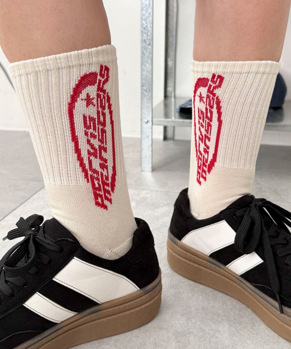 WEGO オーバルロゴデザインソックス 