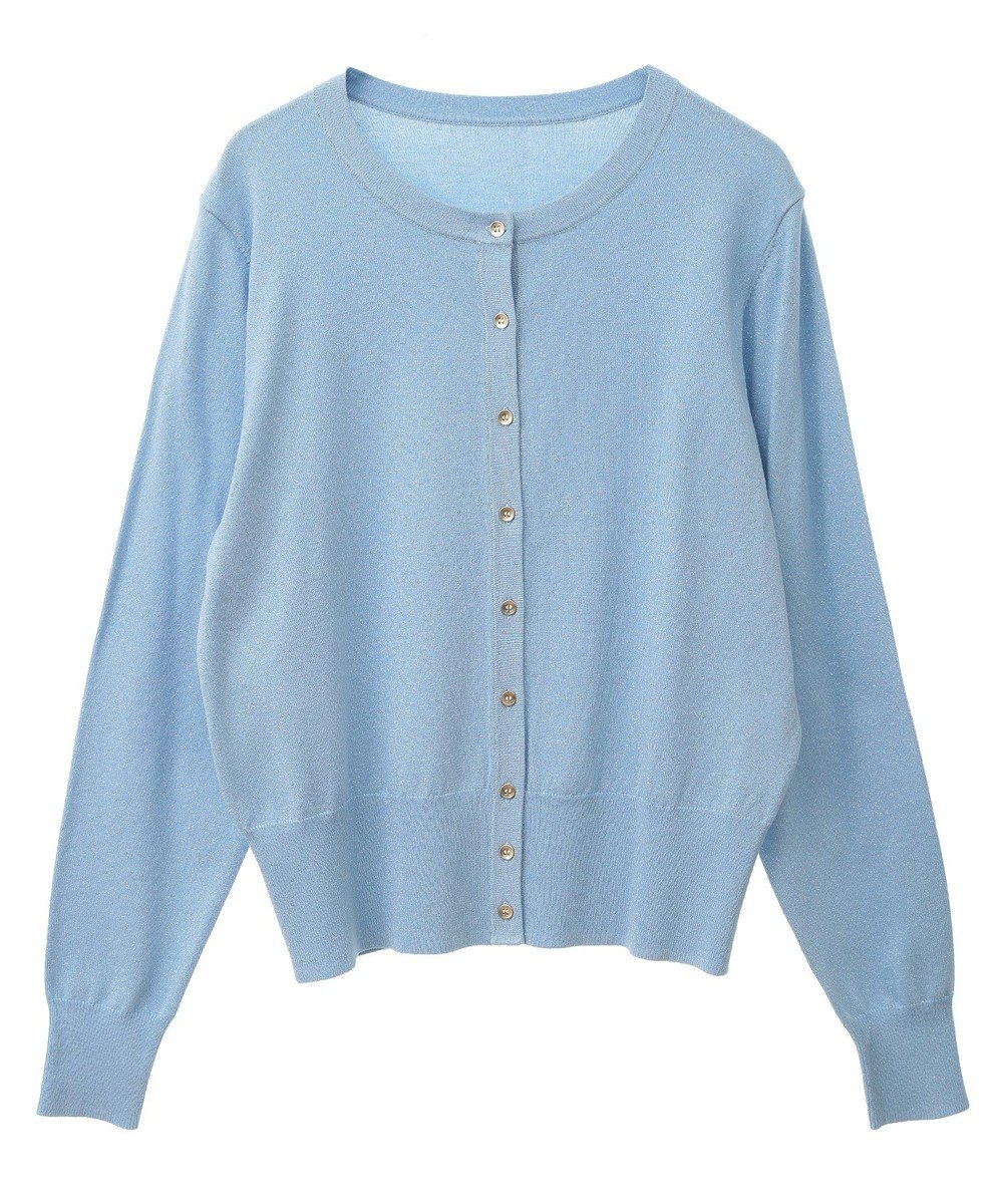 YECCA VECCA ラメ混クルーネックカーディガン 