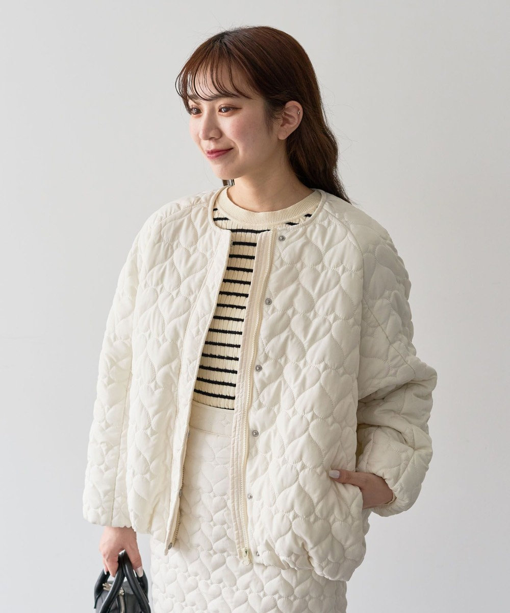 Green Parks ・ｓｗｉｎｇ　ｂｙ　ハートキルトコクーンブルゾン 