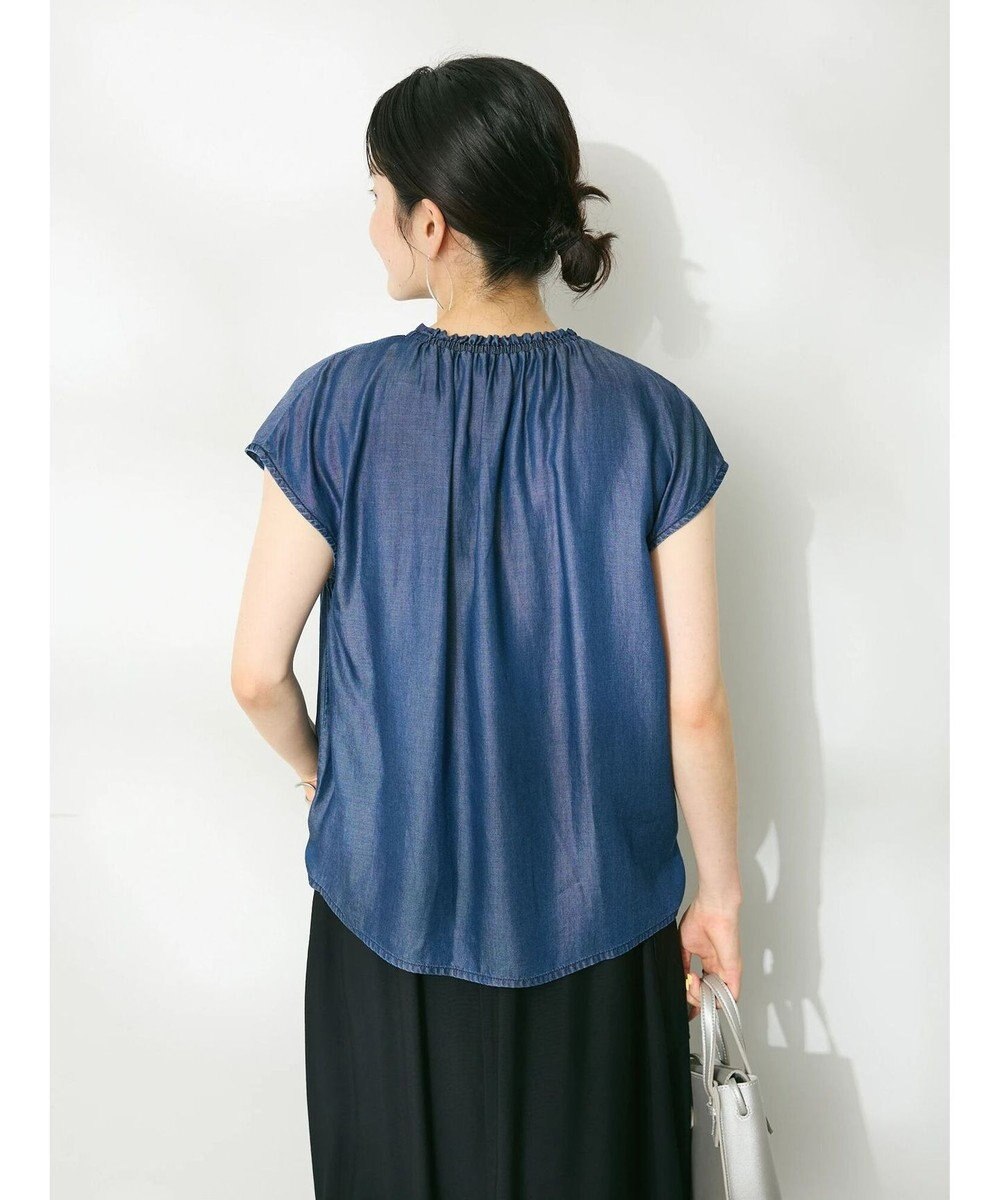 CRAFT STANDARD BOUTIQUE やわらかデニムフレンチスリーブブラウス 