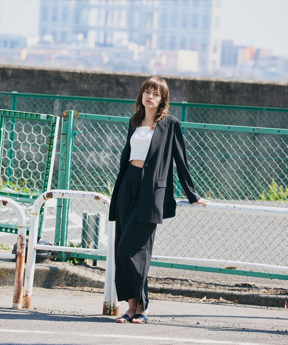 uncrave クールタッチツイル Iラインスカート 