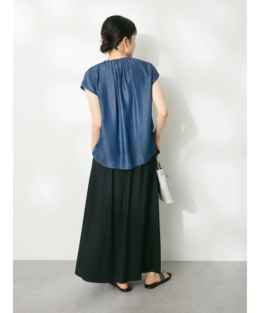 CRAFT STANDARD BOUTIQUE やわらかデニムフレンチスリーブブラウス 