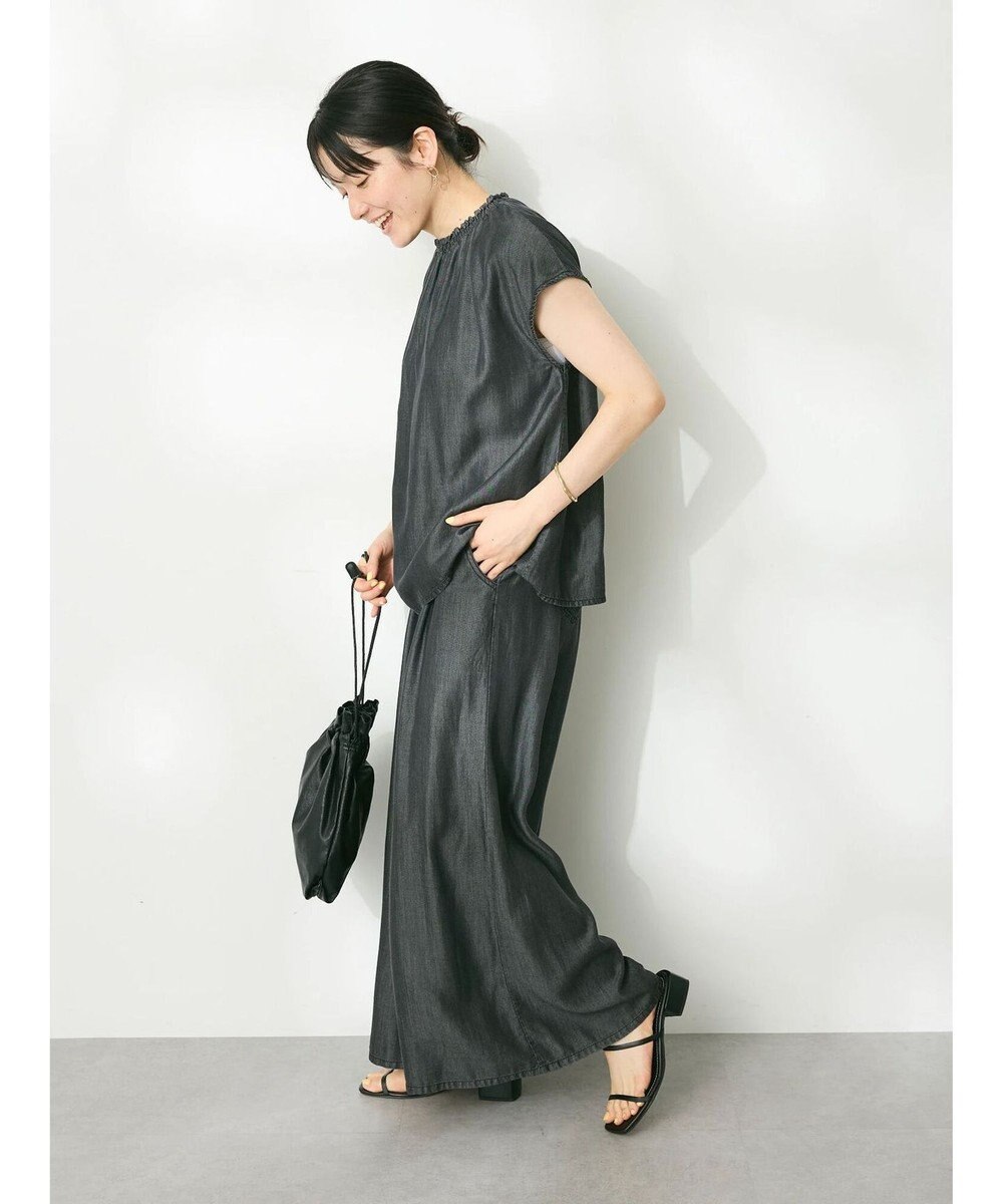 CRAFT STANDARD BOUTIQUE やわらかデニムフレンチスリーブブラウス 