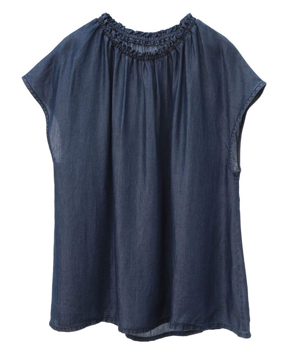 CRAFT STANDARD BOUTIQUE やわらかデニムフレンチスリーブブラウス 