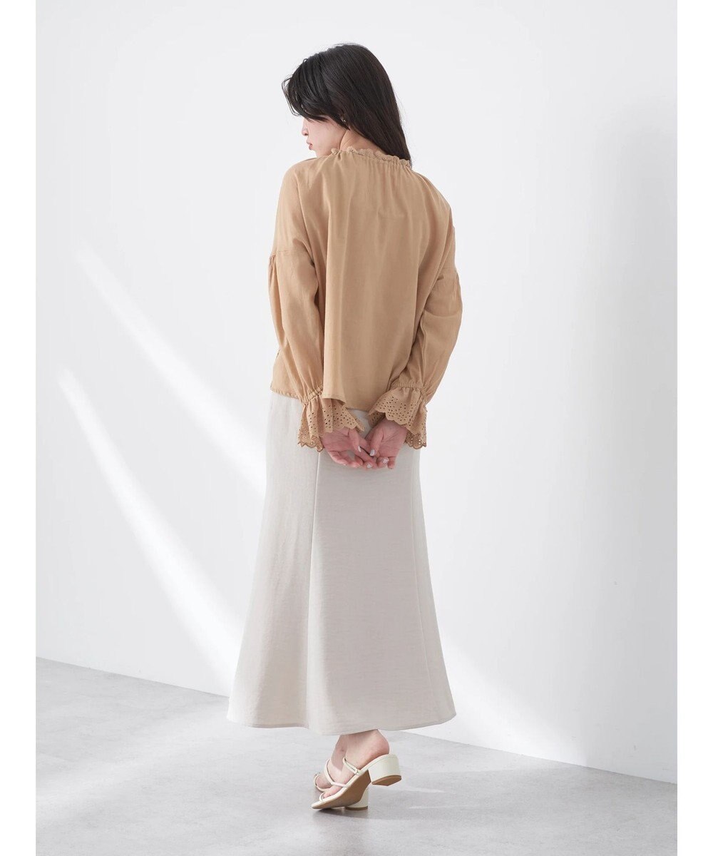 earth music&ecology ギャザーショートブラウス 