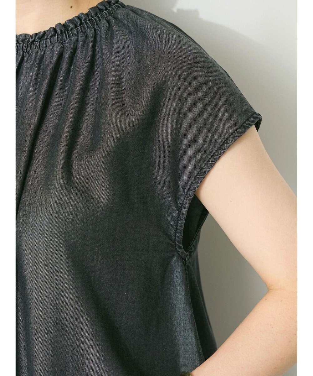 CRAFT STANDARD BOUTIQUE やわらかデニムフレンチスリーブブラウス 