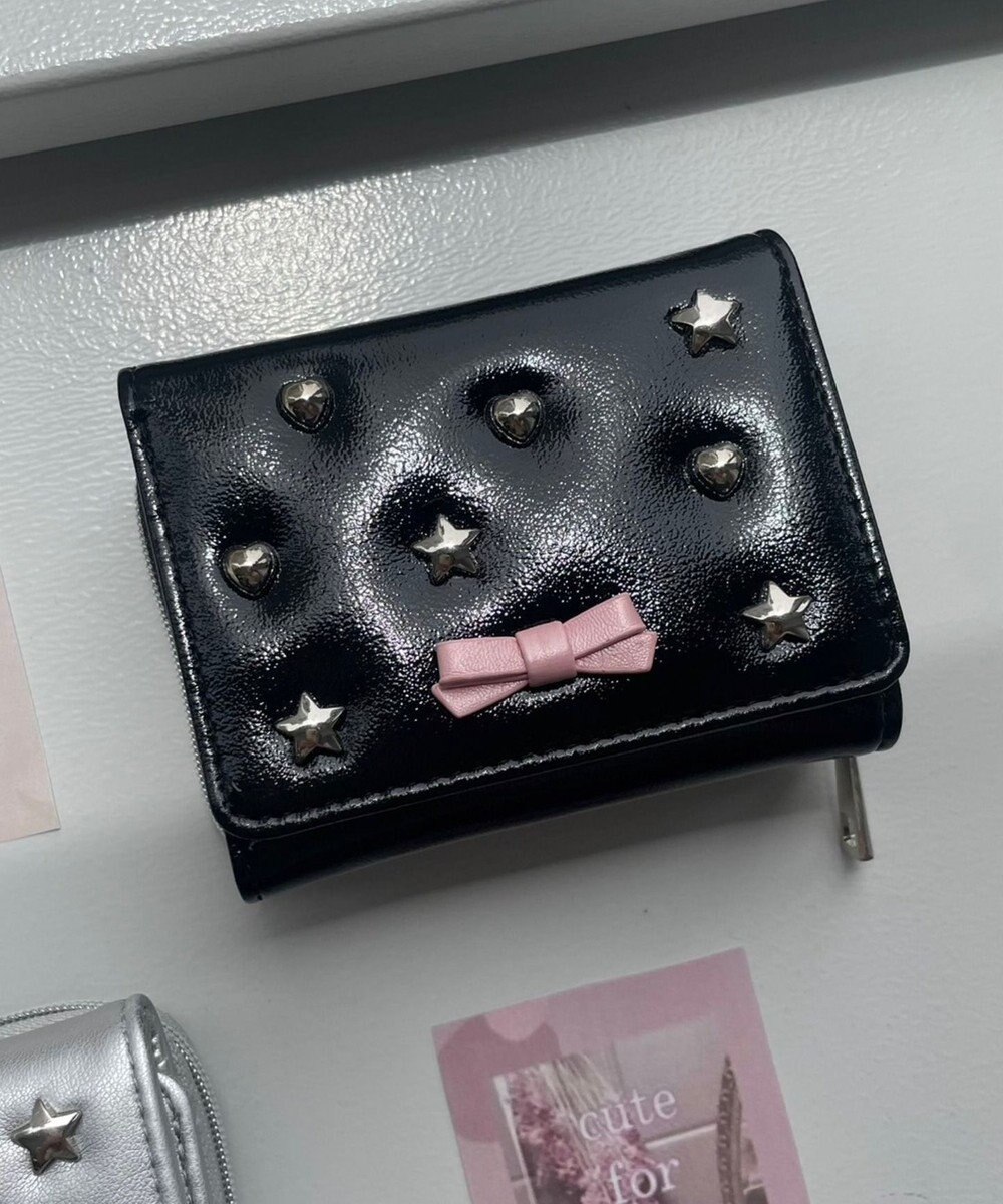 WEGO スタッズリボンウォレット 