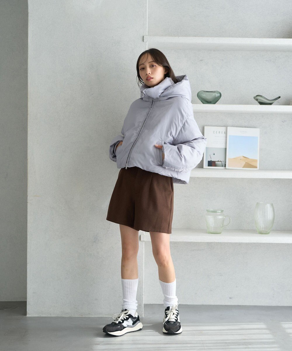 earth music&ecology 2wayパファー ショートブルゾン 