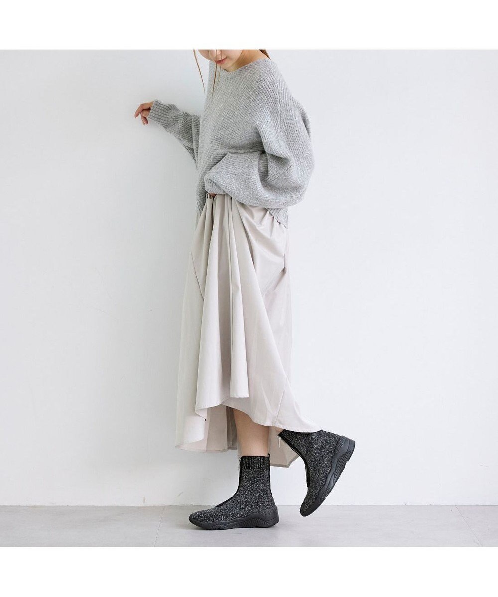 MODE ET JACOMO <carino>フロントジップニットブーツ 