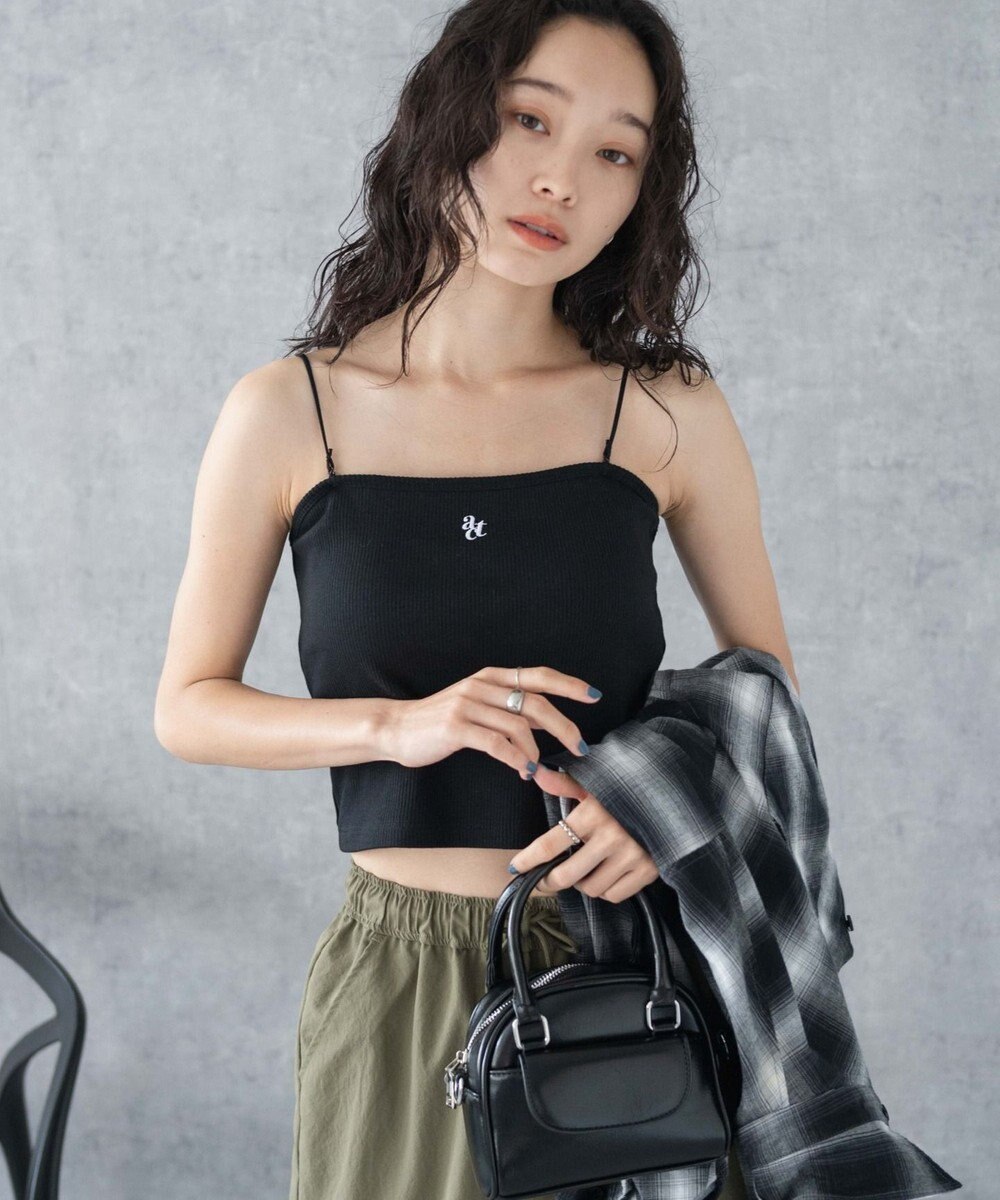 WEGO 【カップ付き/SMサイズ展開】nachumoreショートワンポイントキャミ 