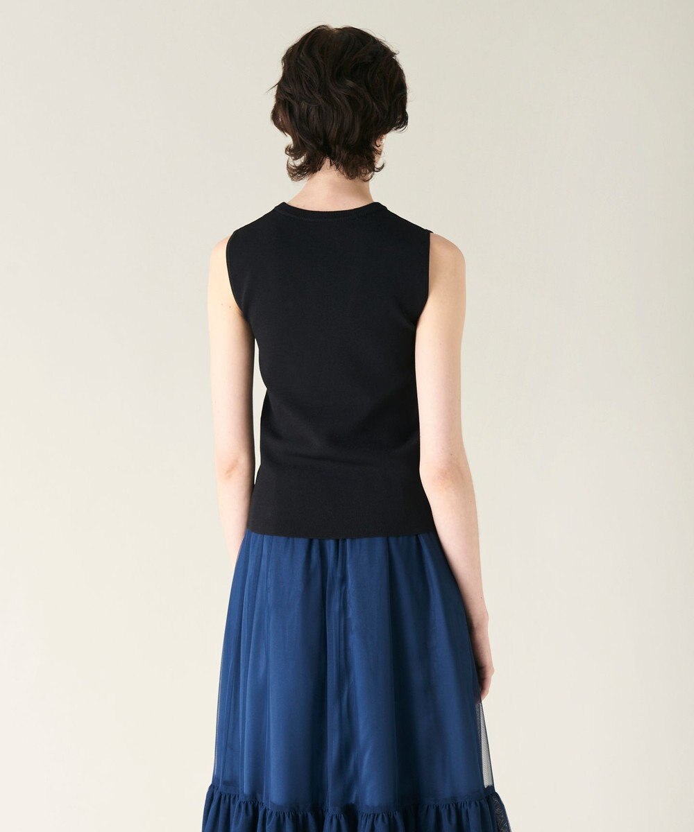 GRACE CONTINENTAL ビジューニットトップ 