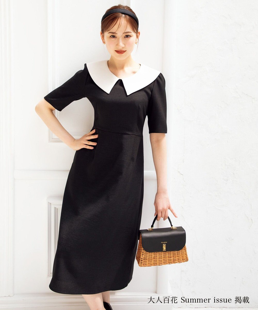 TOCCA トッカ 刺繍フレアワンピース ひざ丈 襟付 S 水色 TOCCA トッカ 刺繍フレアワンピース ひざ丈 襟付 S 水色