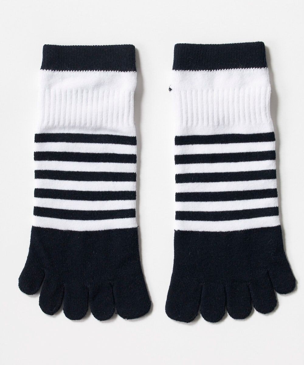 FILA GOLF／marie claire 【FILA GOLF】 ボーダージャガード五本指アンクルソックス 