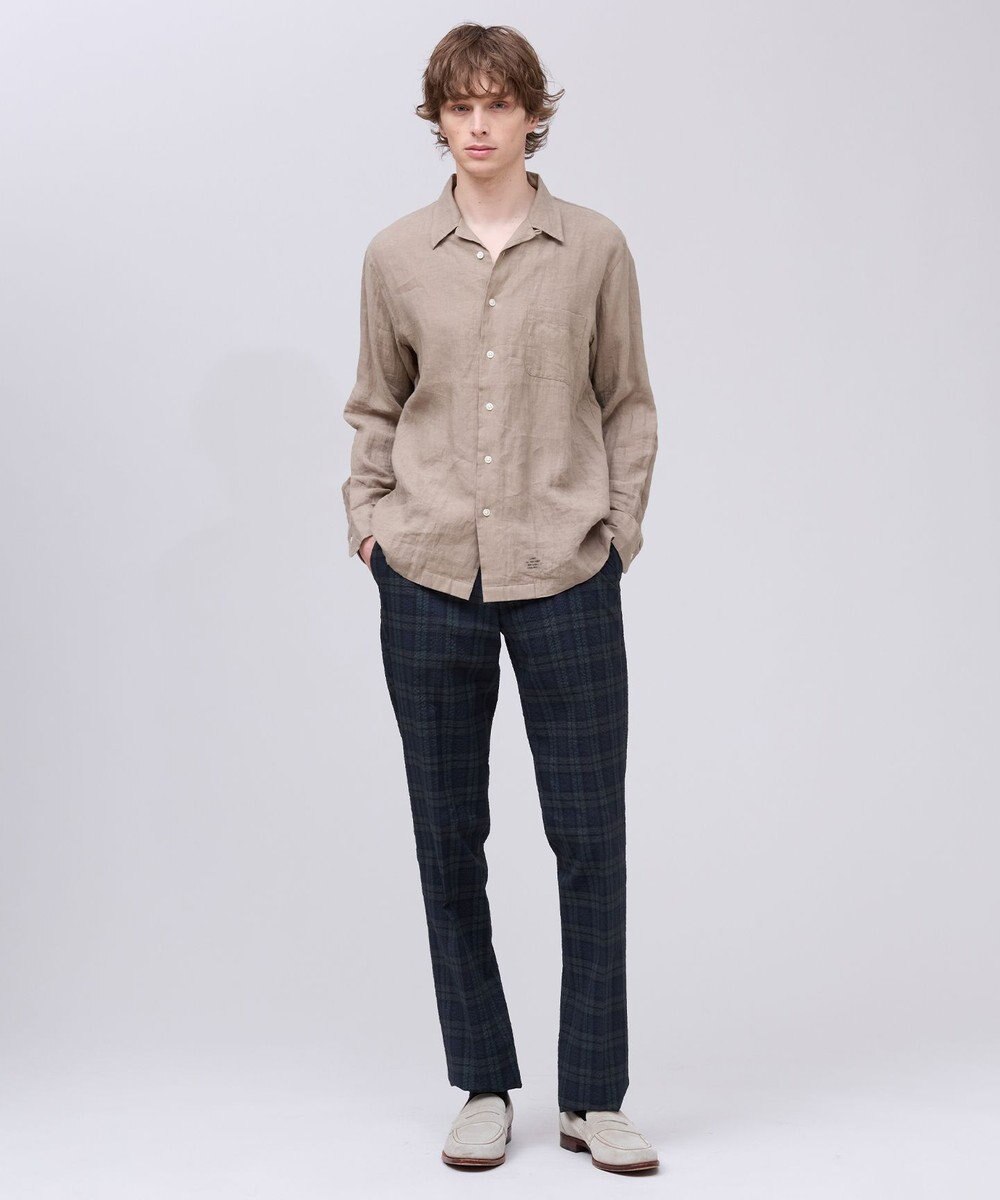 J.PRESS MEN 【LIBECO】リネンオープンカラー シャツ 