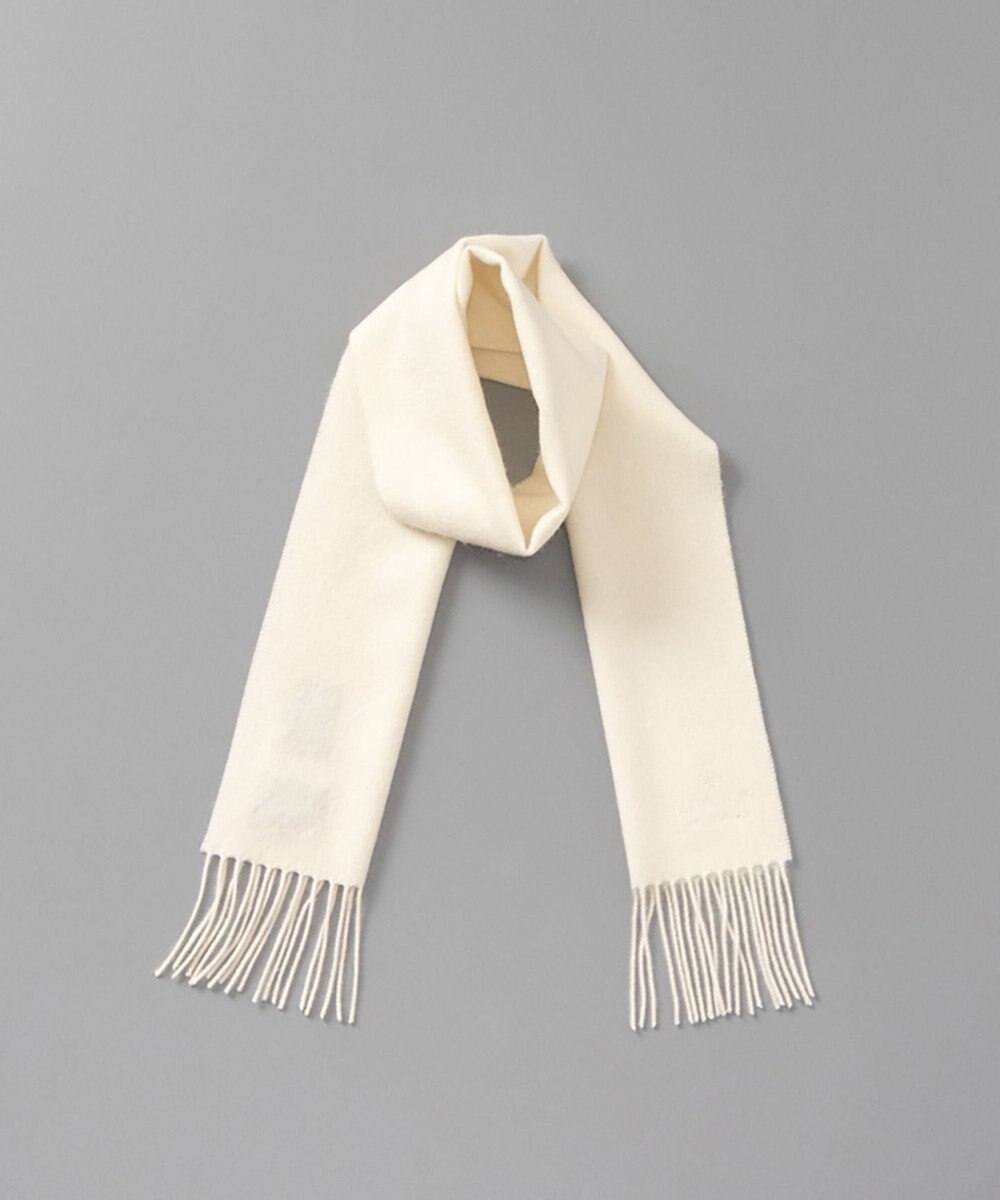 AURORA LANVIN COLLECTION ランバン コレクション カシミヤ  無地プチマフラー　　（幅20cm) 