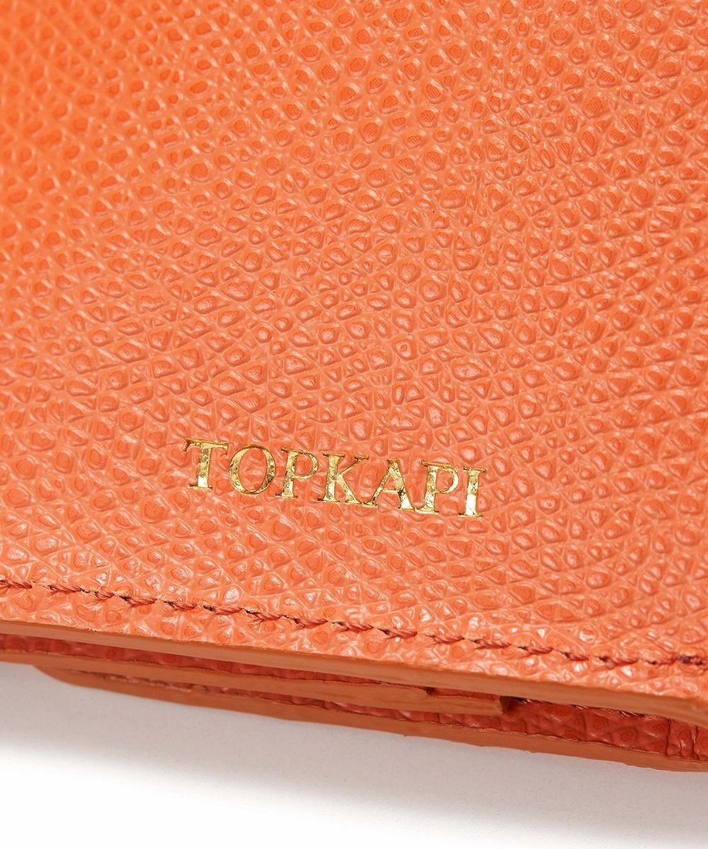 TOPKAPI 【TOPKAPI】角シボ型押し・ラウンドフラップ  三つ折り 財布 COLORATO コロラート 