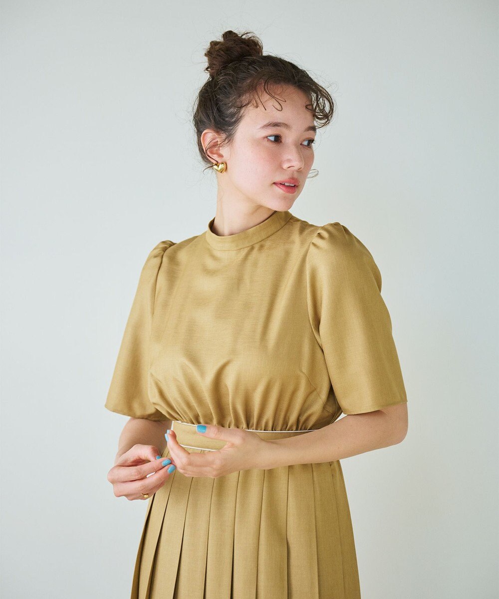 #Newans 〈花乃まりあさんコラボ〉ワイドプリーツワンピース 