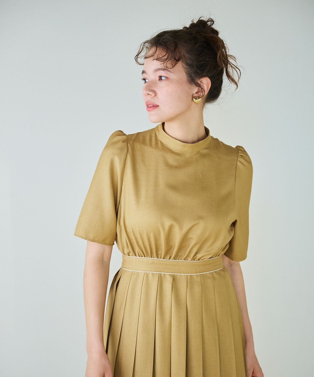 #Newans 〈花乃まりあさんコラボ〉ワイドプリーツワンピース 