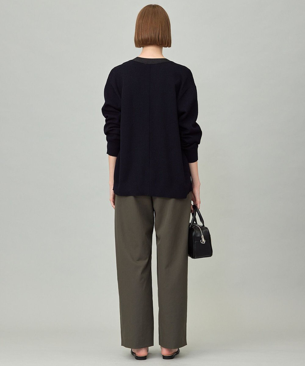 ICB L 【洗える】 ウールテンセルミニブークレ カーディガン 