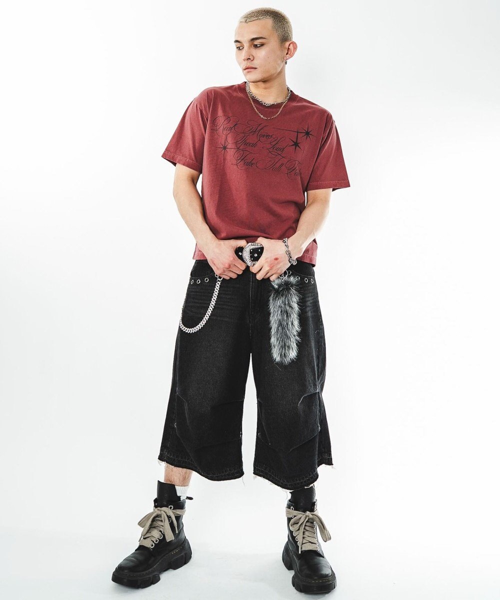 WEGO 【ユニセックス着用ITEM/MLサイズ展開】クロップドグラフィックT（SS） 
