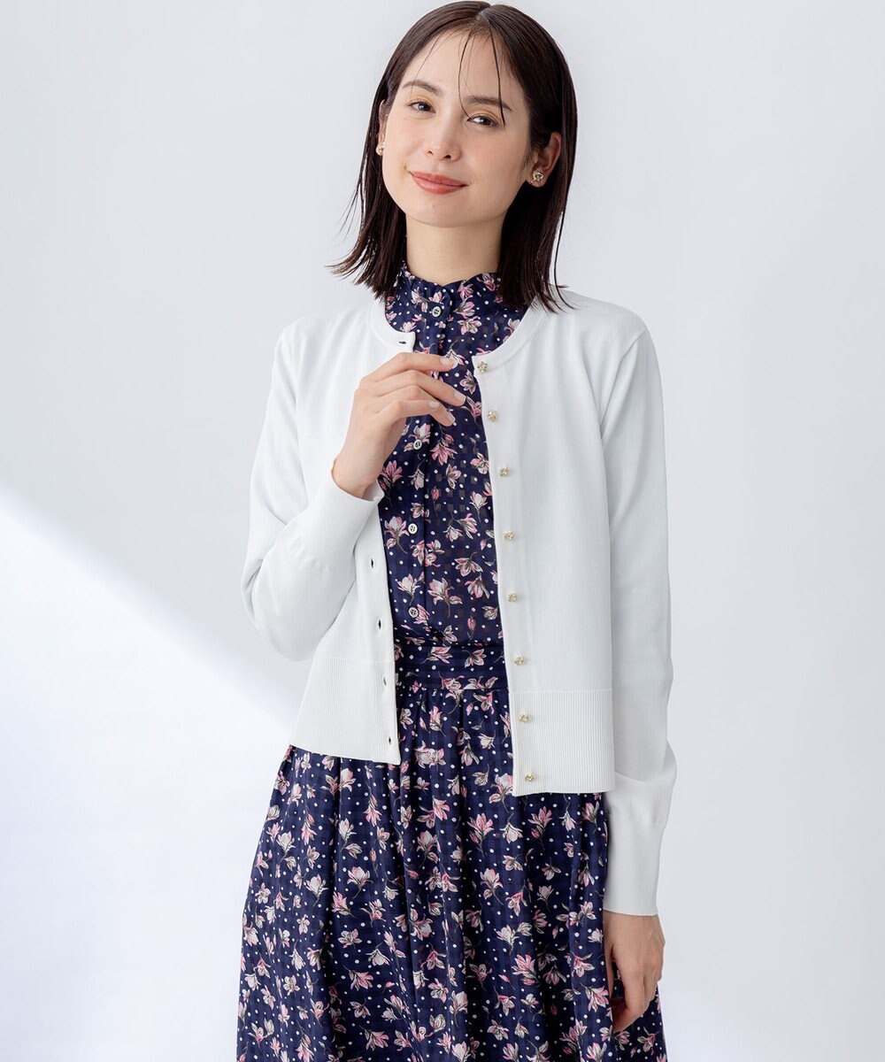 組曲 フラワーメタル ニット カーディガン 