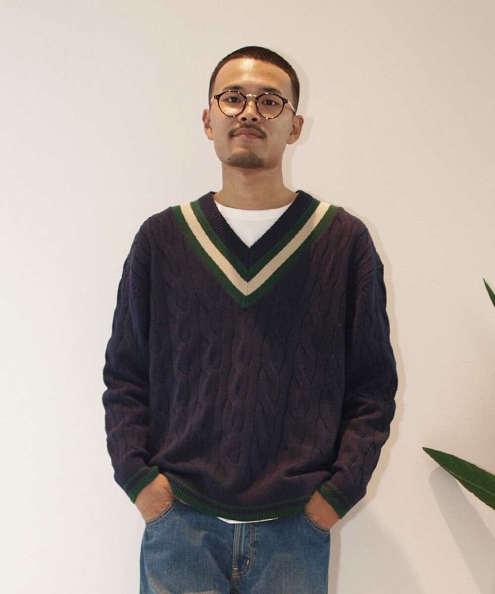 J.PRESS YORK STREET 【UNISEX】チルデンVネック ニット 