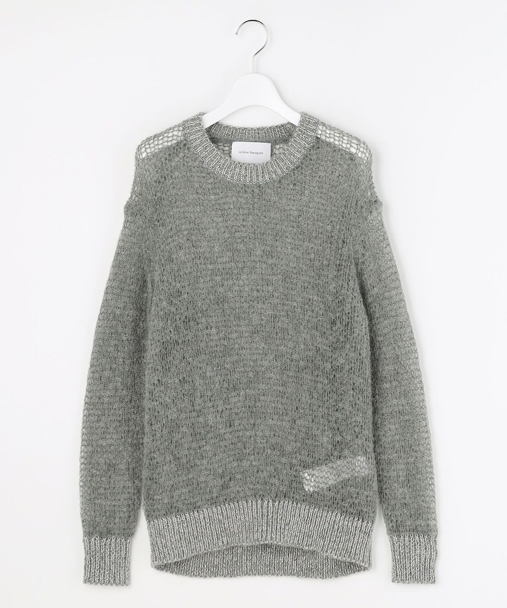 自由区 【カトリエムブーケ】Mohair lumineuxラメプルオーバ ーニット 