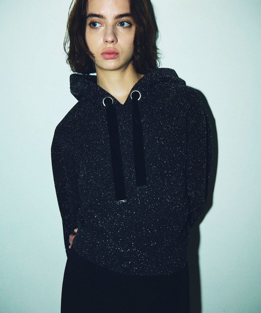 GRACE CONTINENTAL ラメニットパーカー 